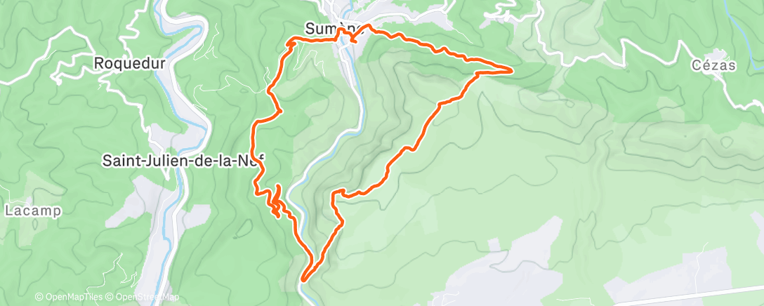 Map of the activity, Randonnée le matin