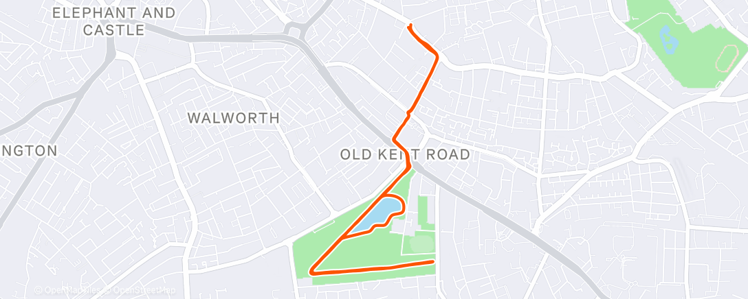 Map of the activity, Morning Run