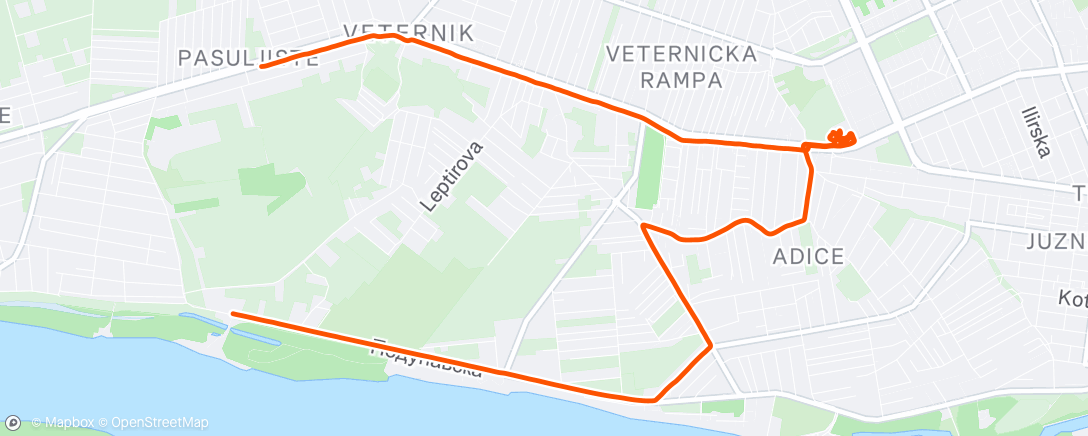 Map of the activity, Afternoon Ride