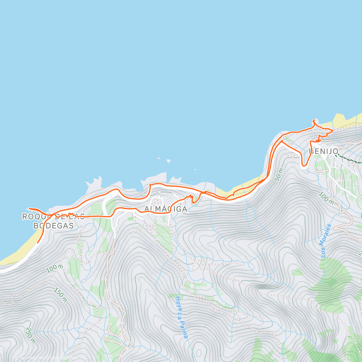 Map of the activity, Afternoon Hike