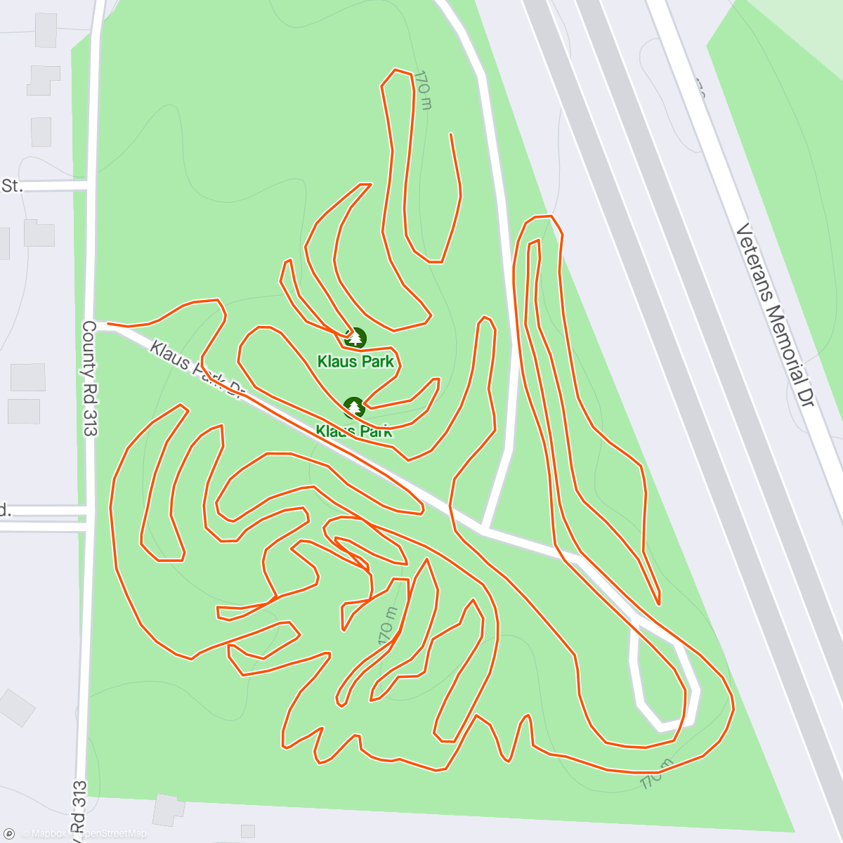 Mappa dell'attività Windy One In The Park