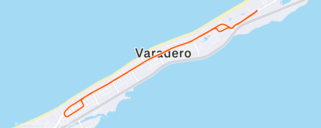 Map of the activity, Course à pied le matin