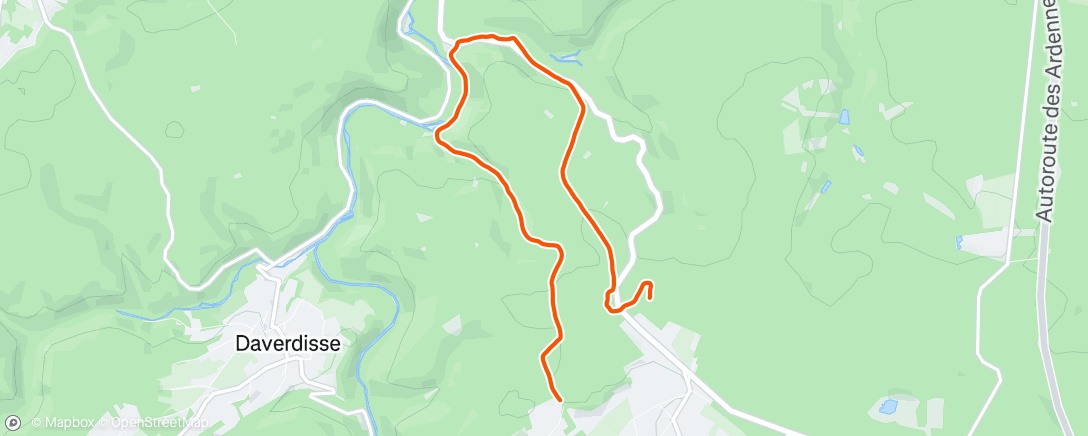 Map of the activity, Morning Trail Run
