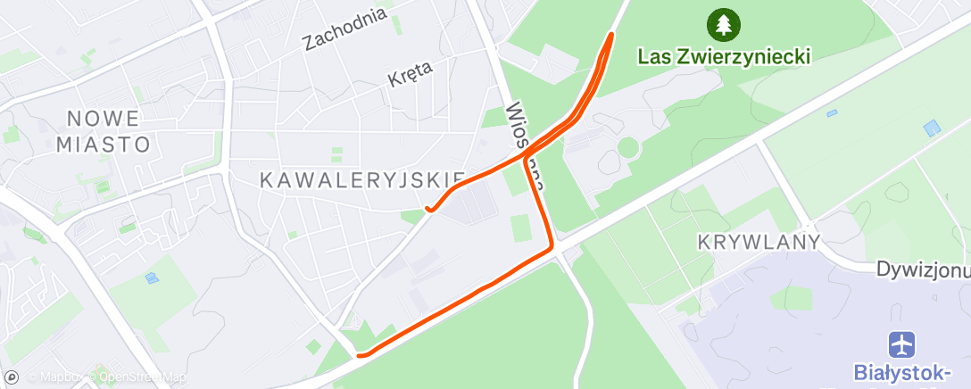 Map of the activity, Evening Walk