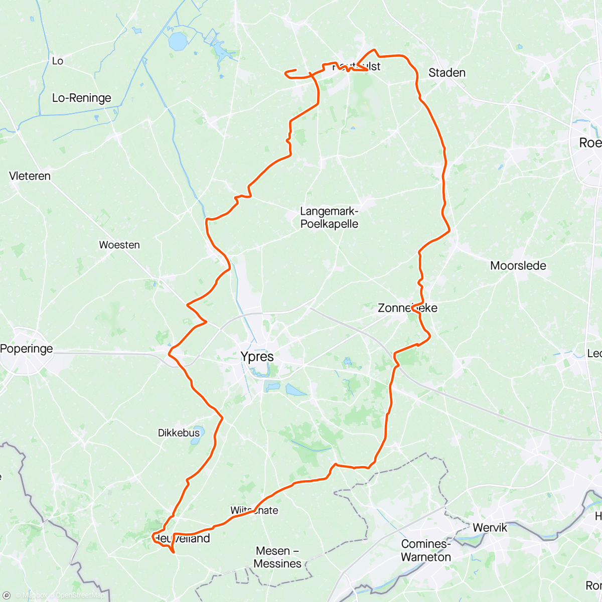 Map of the activity, Ochtendrit naar Kemmel, Achiel bezoekje brengen op bosklassen.