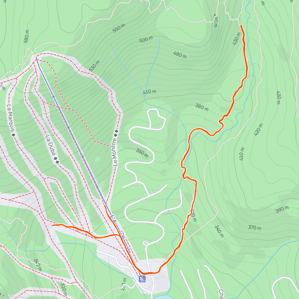 Map of the activity, Coaching Tout Trail technique