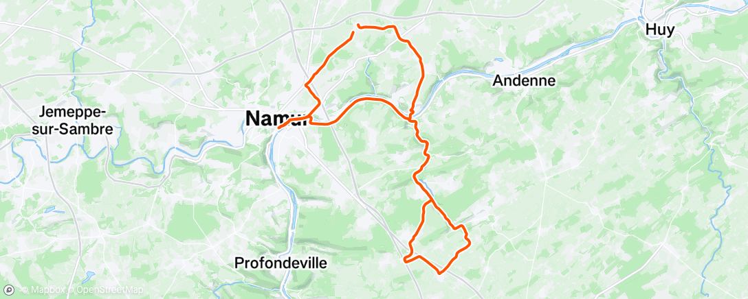 Map of the activity, Sortie vélo dans l'après-midi