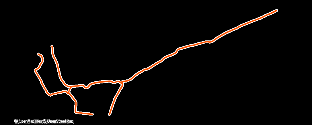 Map of the activity, La salida nocturna descalza