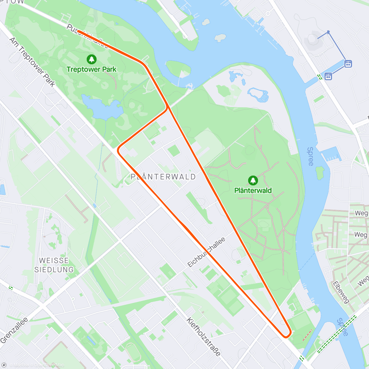 Mapa de la actividad (Berlin TRI ride)
