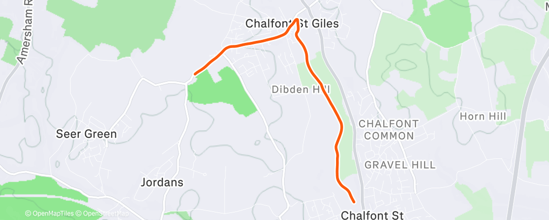 Map of the activity, Lunch Run