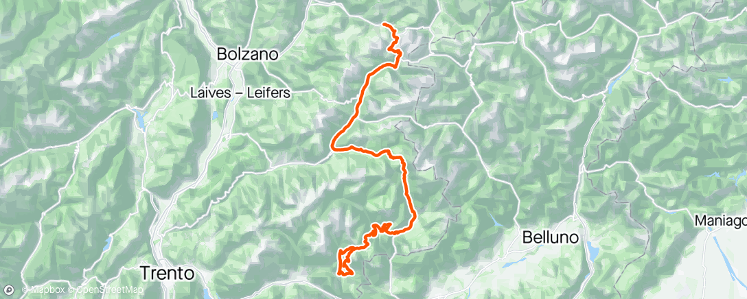 Map of the activity, Giro Italia stage 17