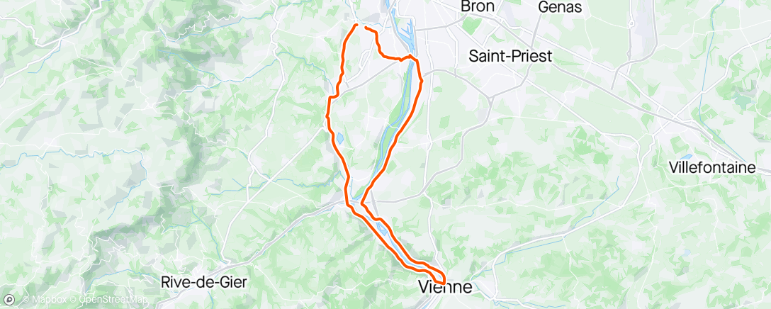 Map of the activity, S100 vélo dans l'après-midi 👍😊🚴‍♂️🐍