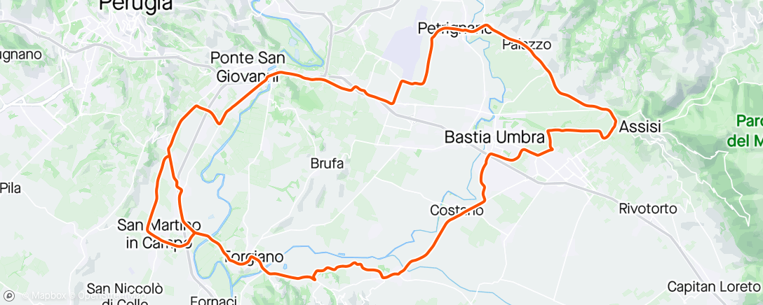 Mappa dell'attività Torgiano, Assisi, Petrignano