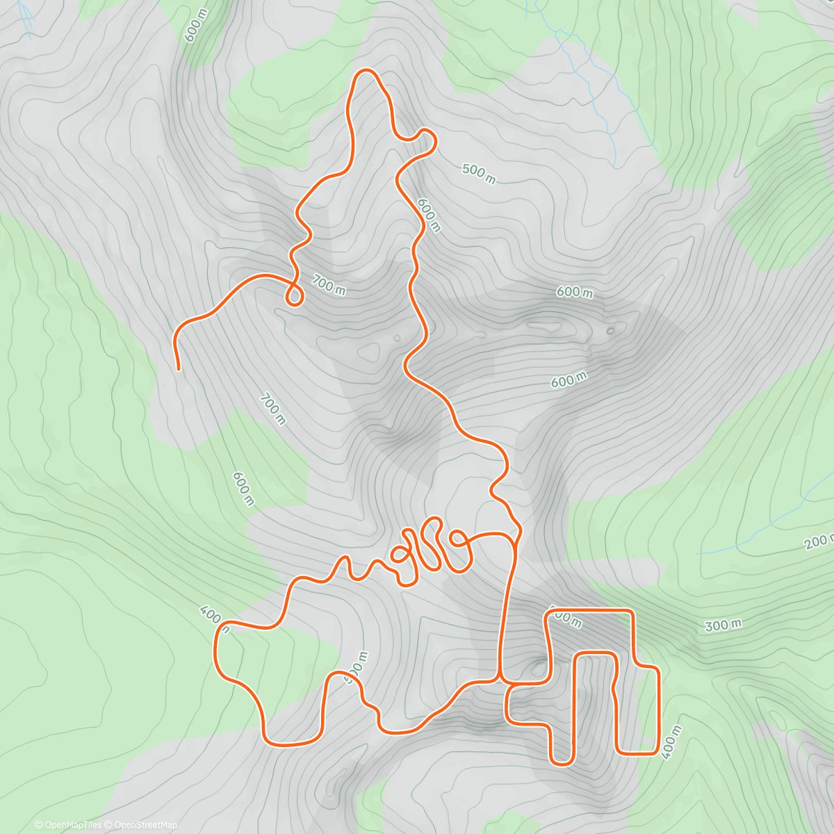 Map of the activity, 🚲 40'@150W