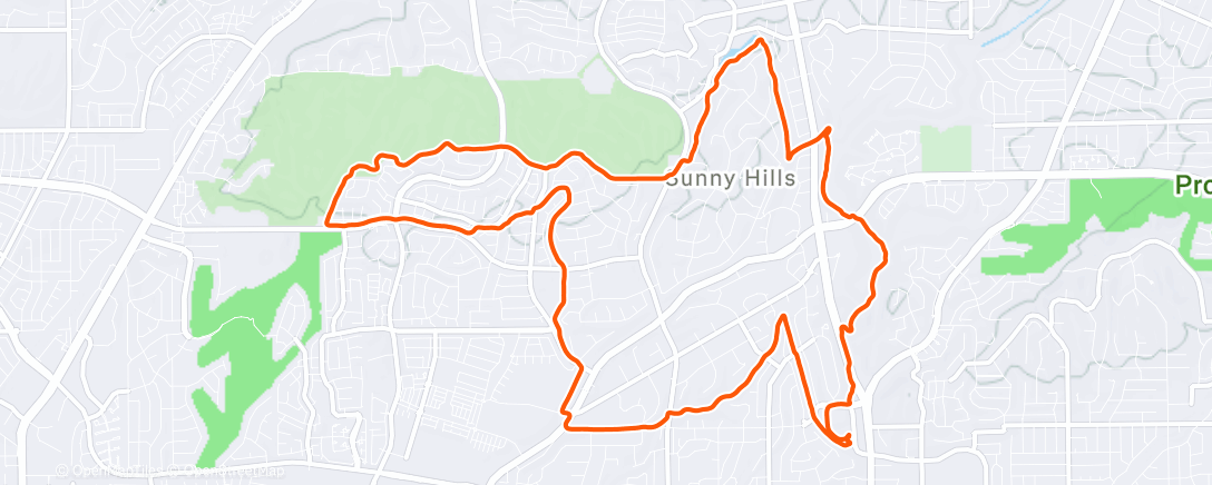 Map of the activity, Morning Mountain Bike Ride