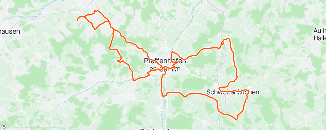Map of the activity, 3h MTB ❄️