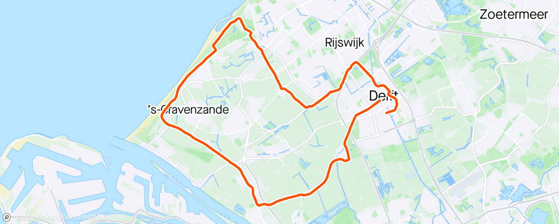 Map of the activity, Afstudeerstress eruit proberen te fietsen