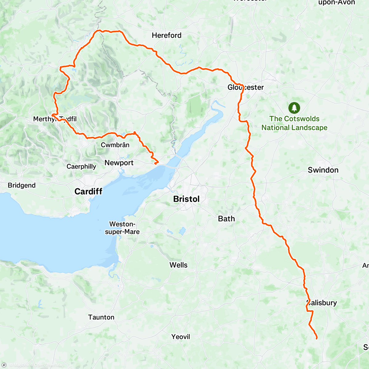 Map of the activity, Morning Ride