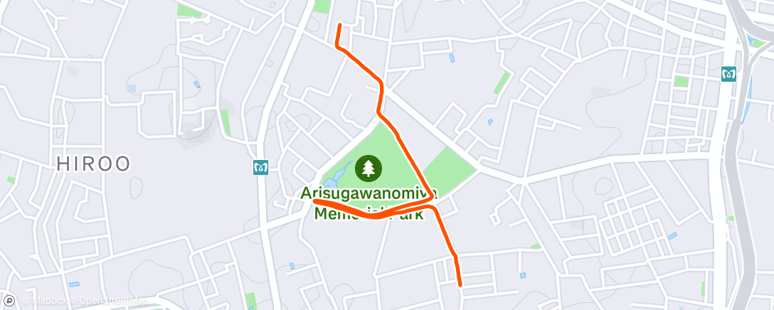 Map of the activity, Morning Run
