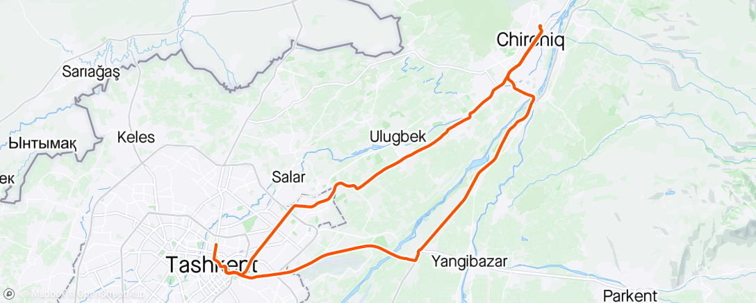 Map of the activity, Заезд с оз (наполовину)