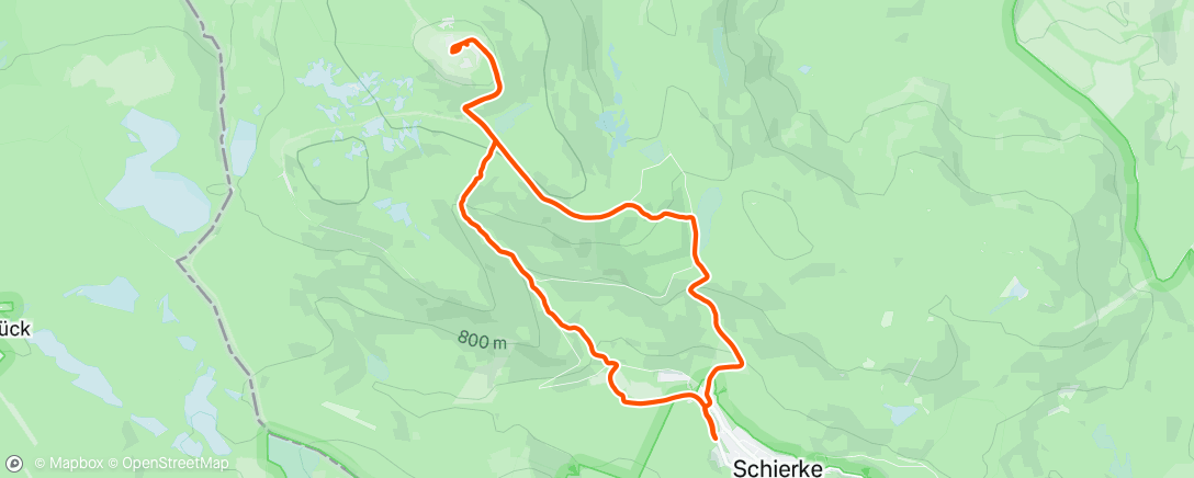 Map of the activity, Morning Hike