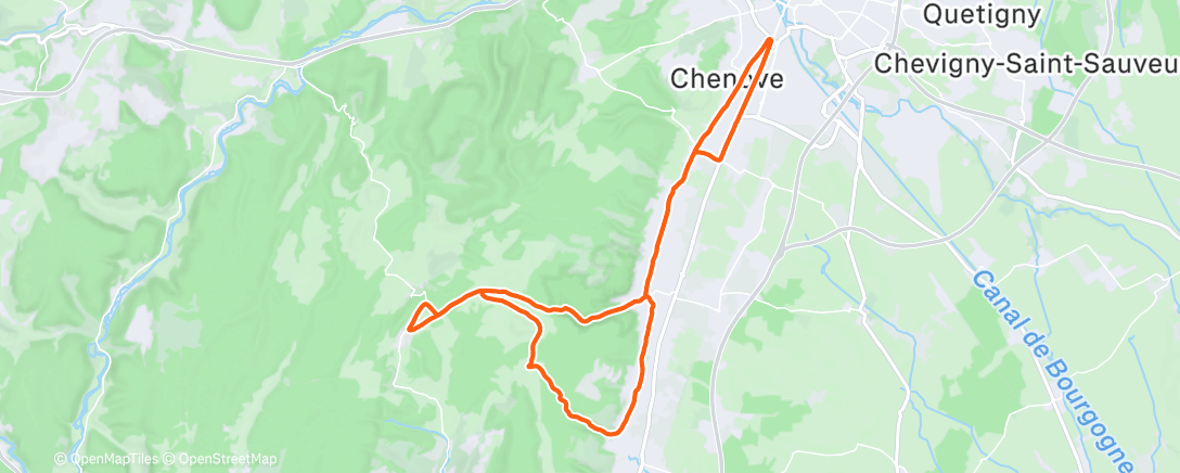 Map of the activity, Course