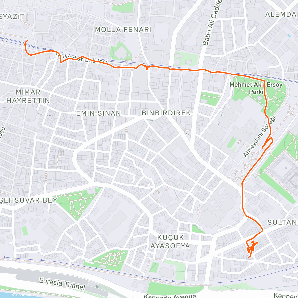 Map of the activity, ... and back