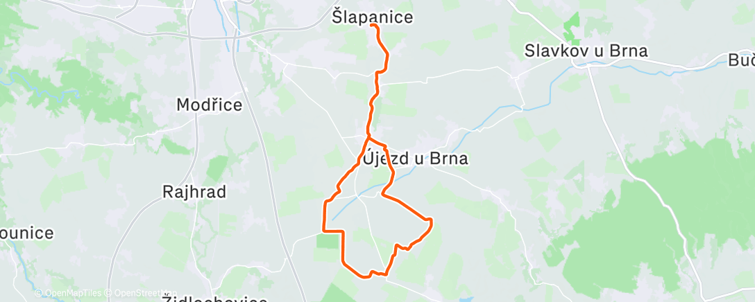 Map of the activity, Afternoon Ride