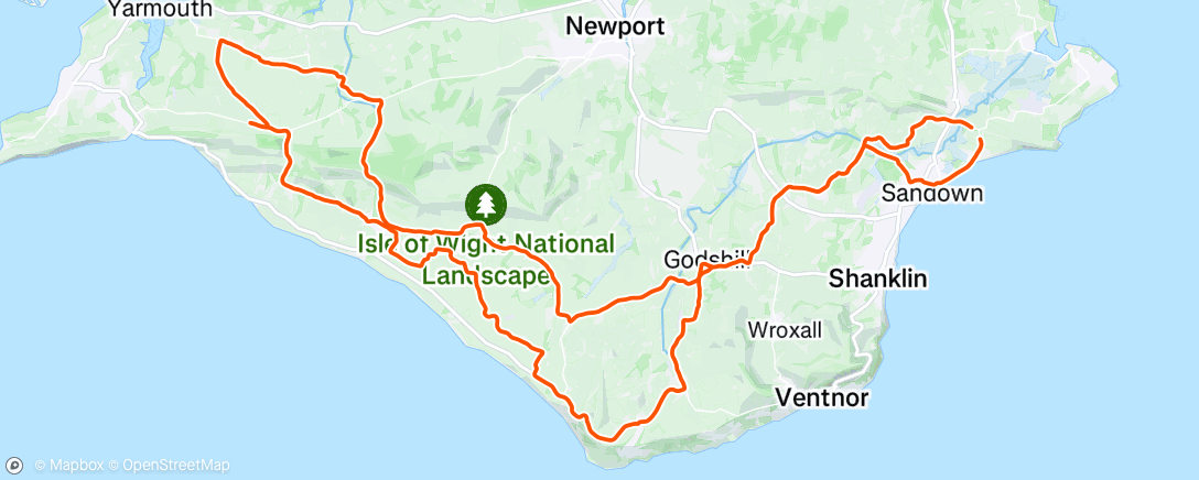 Map of the activity, Afternoon Ride