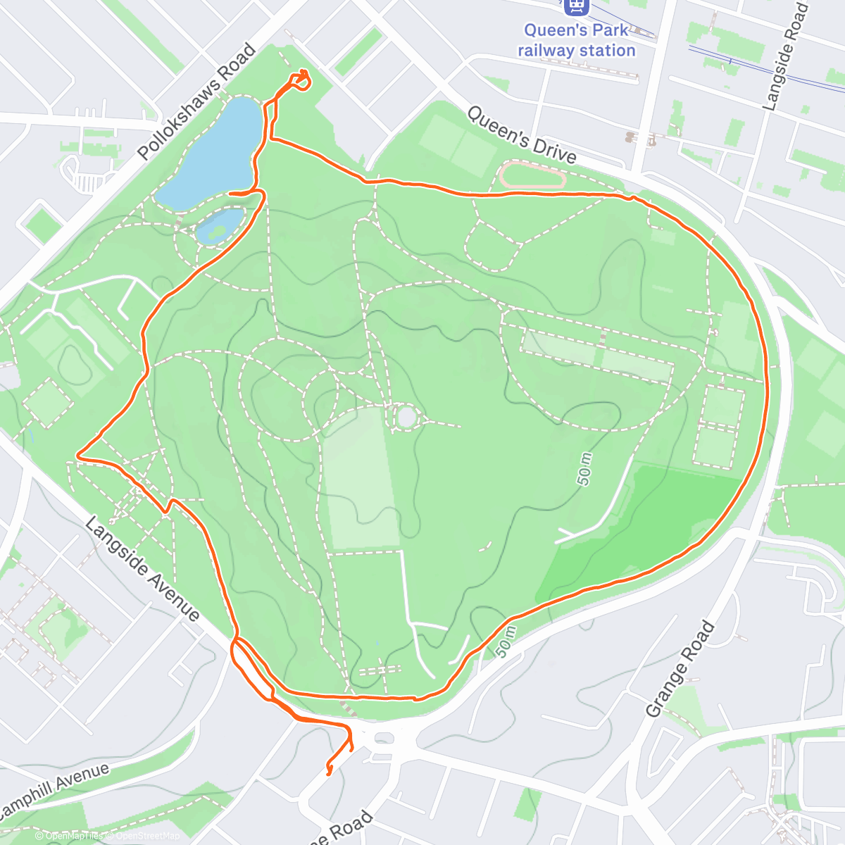 Map of the activity, QP walkies with the weans