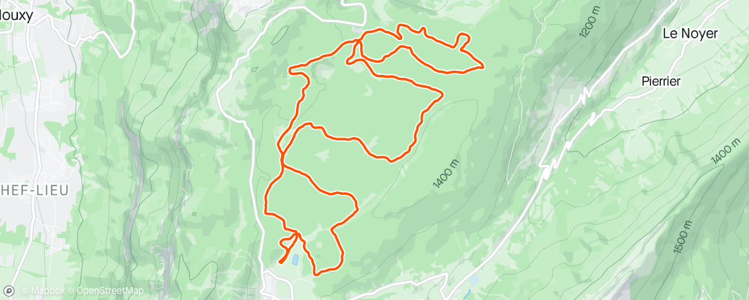 Map of the activity, LaFÉCLAZ 21km brouillard !  ☁️