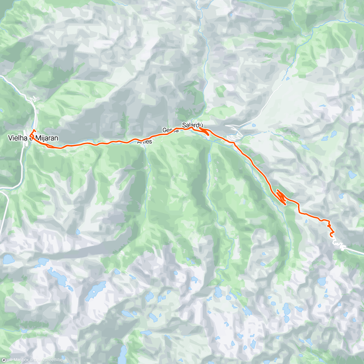 Map of the activity, Sortie humide à 2000m d'altitude
