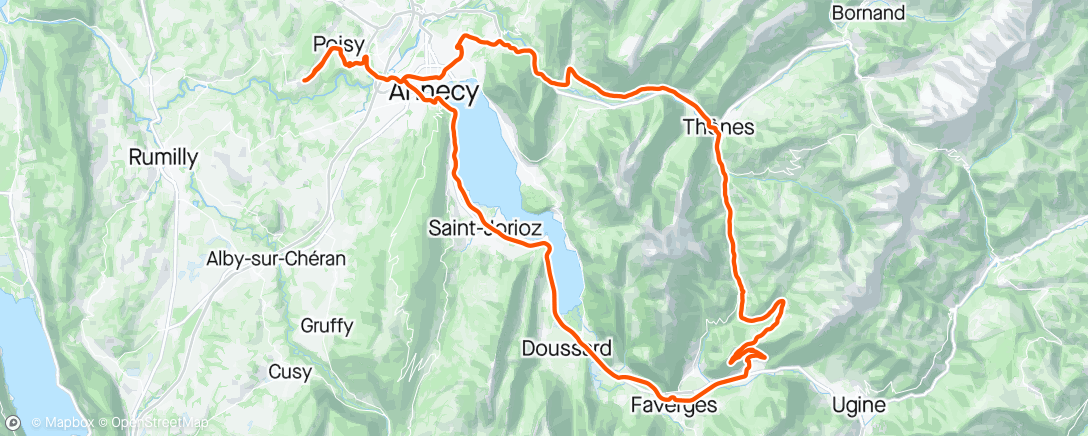 Mapa de la actividad (Tour de la Tournette)