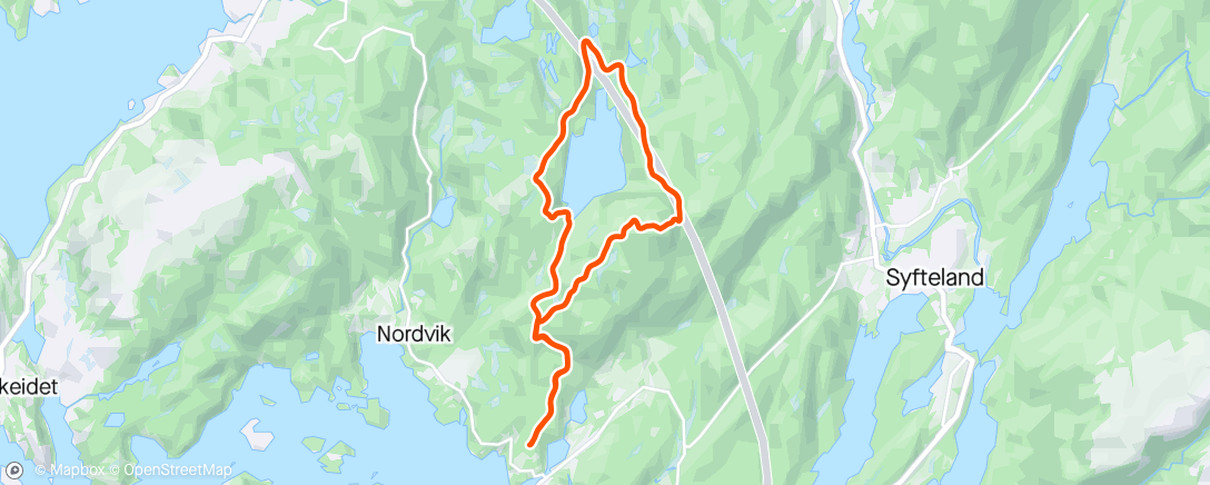 Map of the activity, Rundt Svartavatnet og over Lysehornet🤩