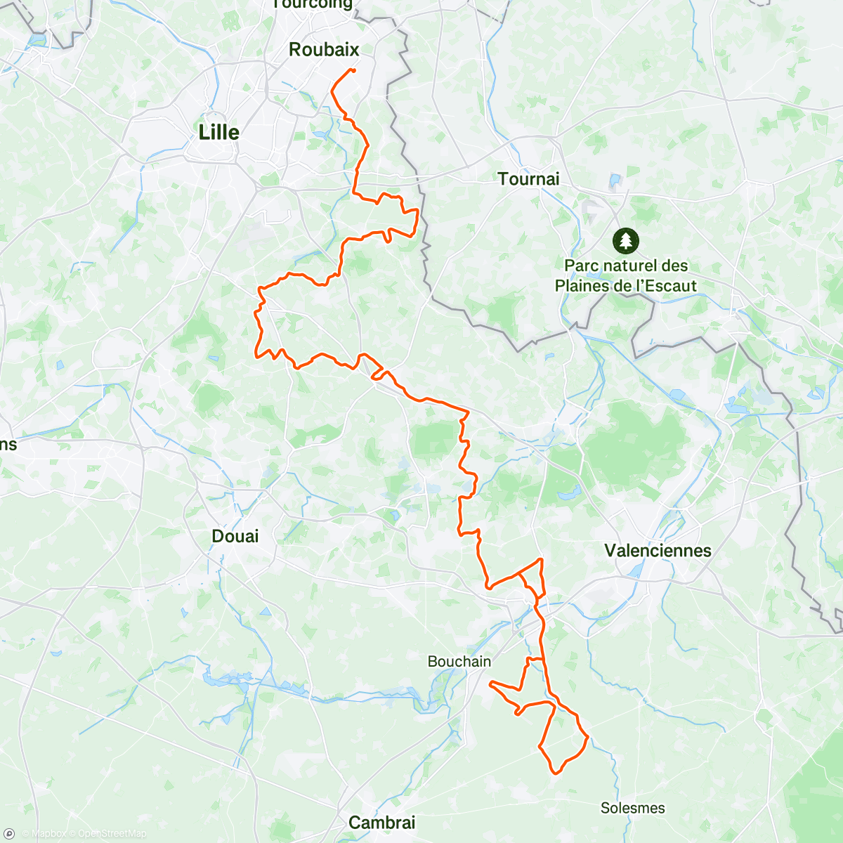 Map of the activity, Paris Roubaix Femmes avec Zwift 🇫🇷