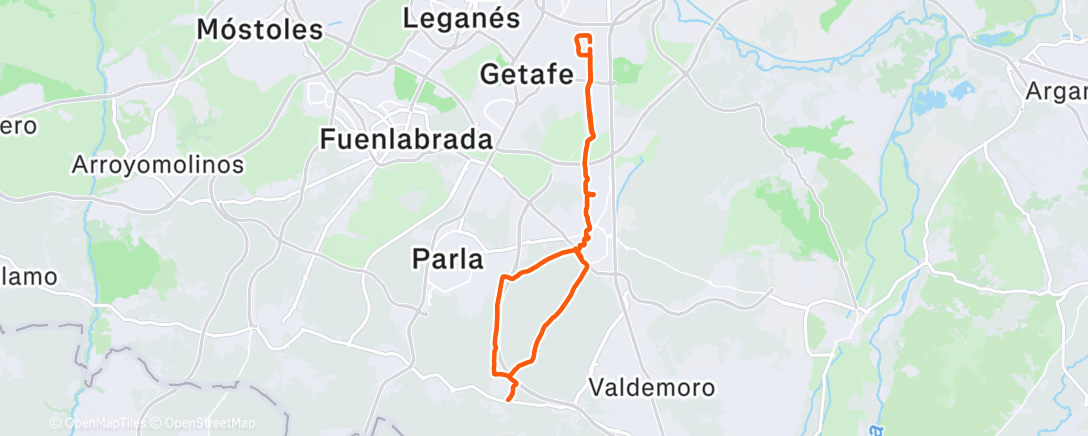 Карта физической активности (4 - Rodar ritmo bajo 2 horas.)