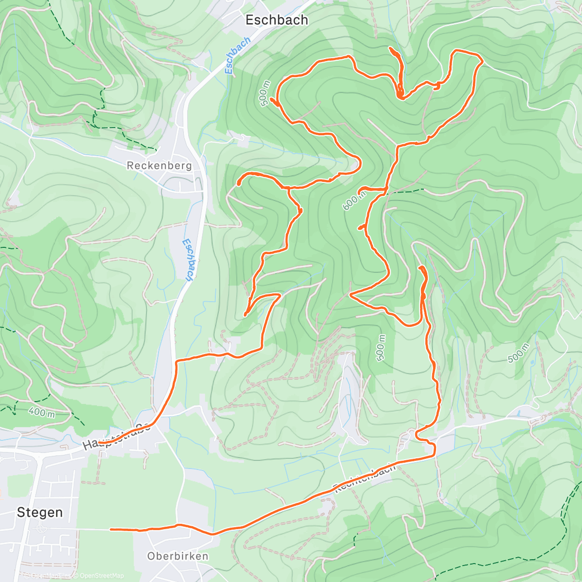 Map of the activity, Nebel-Spaziergang