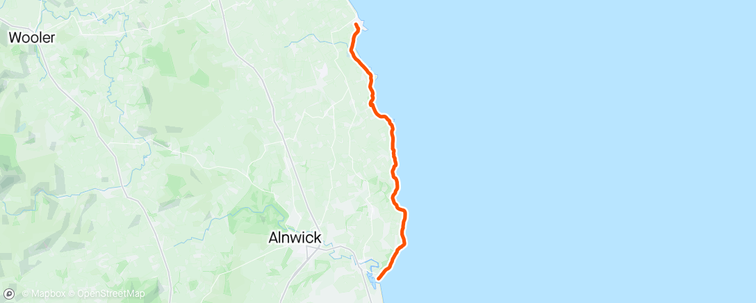 Map of the activity, St Oswalds Way Alnmouth Craster Beadnell