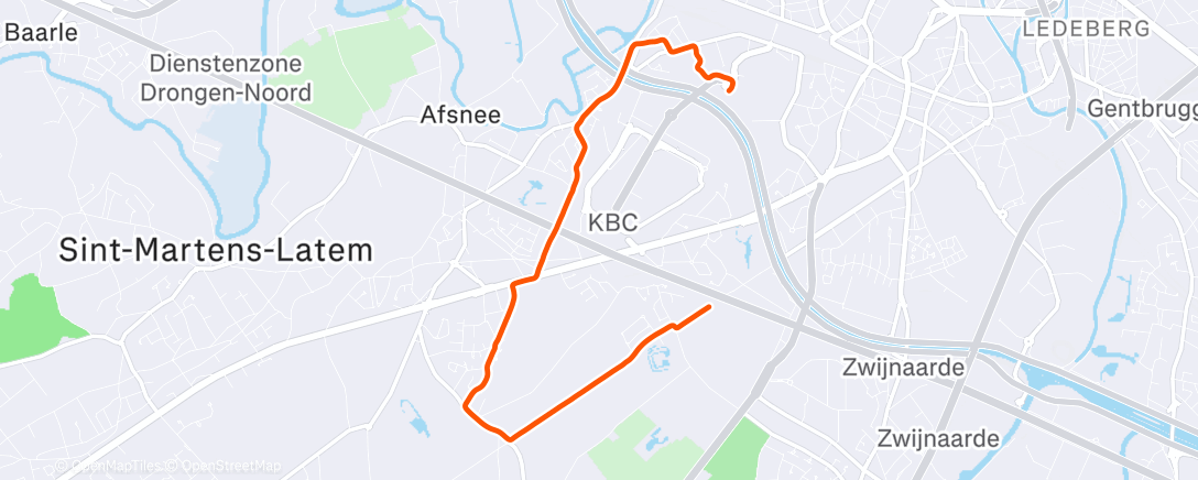 Mappa dell'attività Afternoon Run