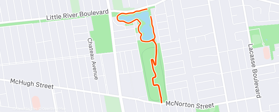 Map of the activity, Morning Run