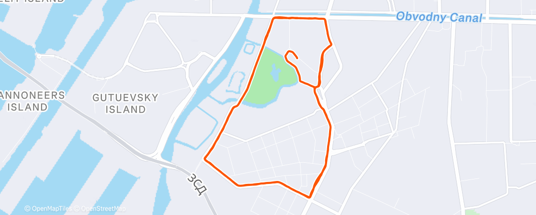 Map of the activity, Вечерний забег