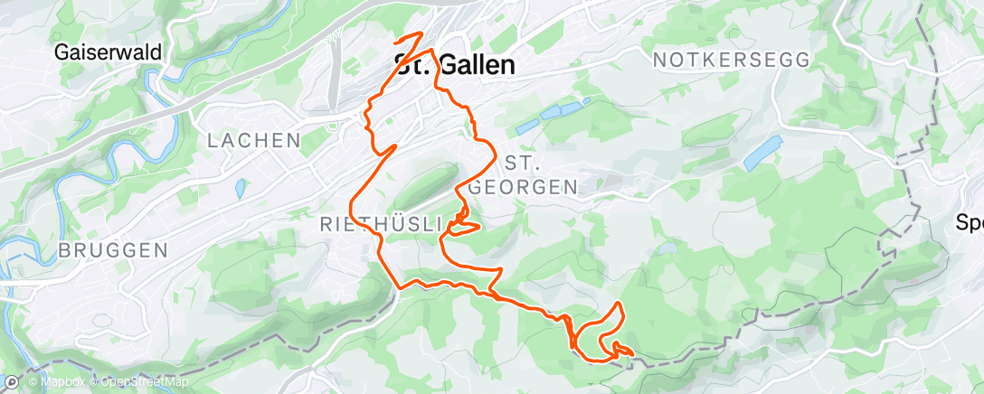 Map of the activity, Mountainbike-Fahrt am Nachmittag