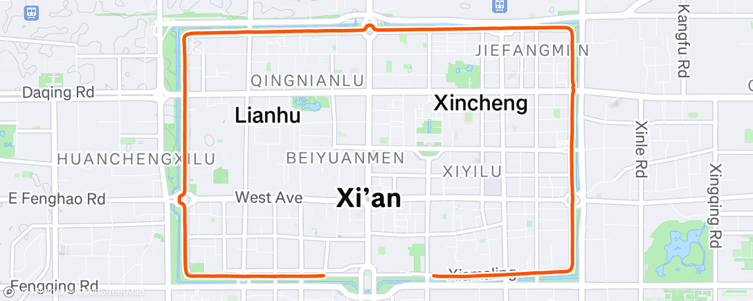 Map of the activity, Xi'an Wall