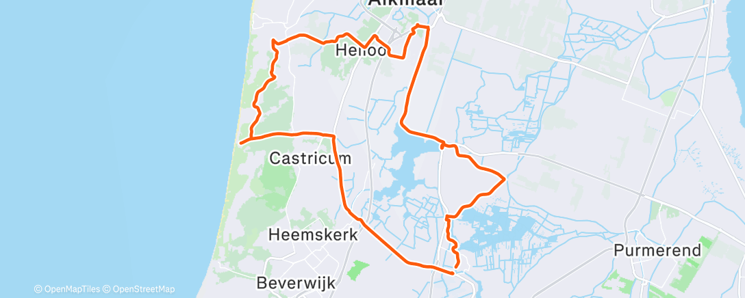 Map of the activity, Lunch Ride