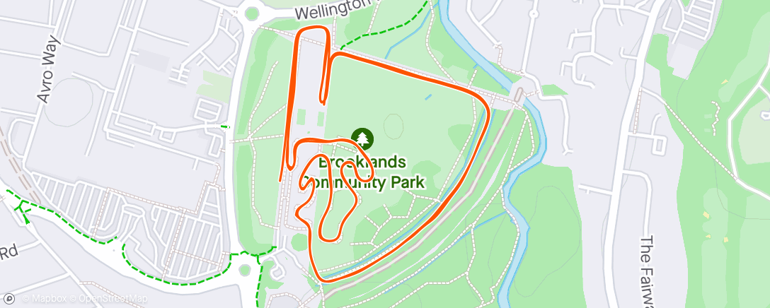 Kaart van de activiteit “Brooklands parkrun”