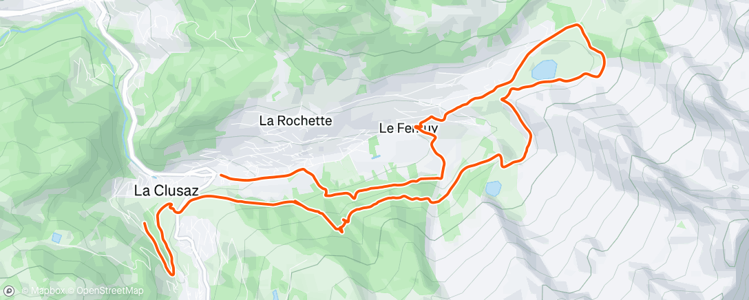 Map of the activity, BELIER XC17 🥇La Clusaz