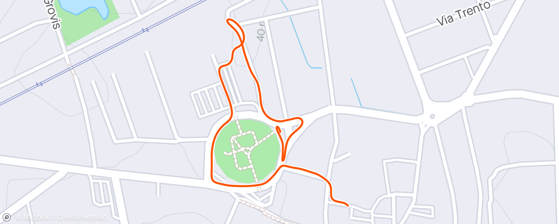 Map of the activity, 1km: Defaticamento post-gara