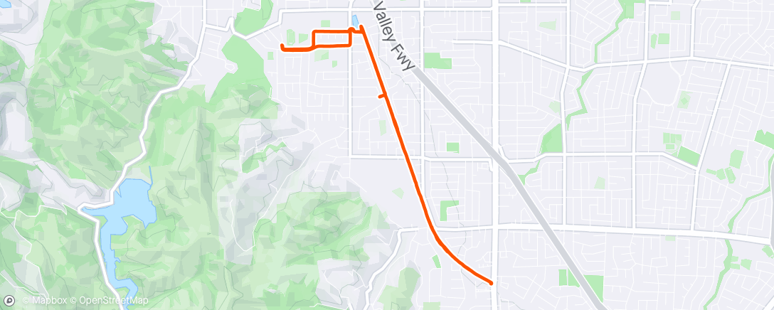 Map of the activity, Quick Evening Sprint w/ C.