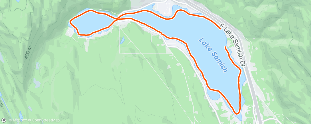Map of the activity, Afternoon Canoe
