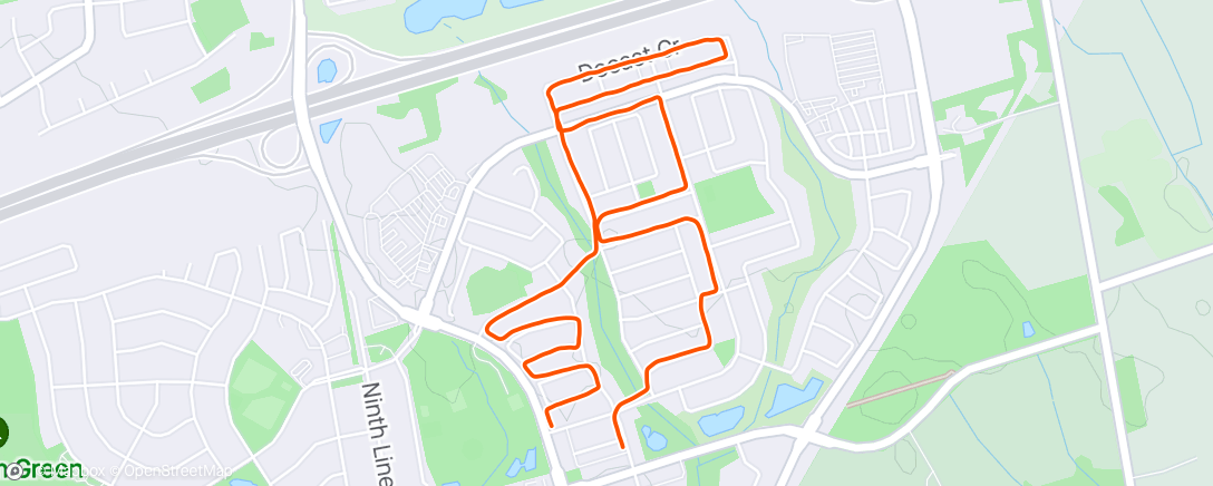 Map of the activity, 👋 🇨🇦 5k